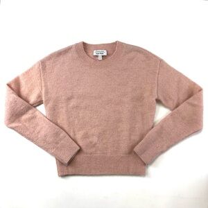 & other stories wool mohair blend crew neck soft pink pullover sweater XS